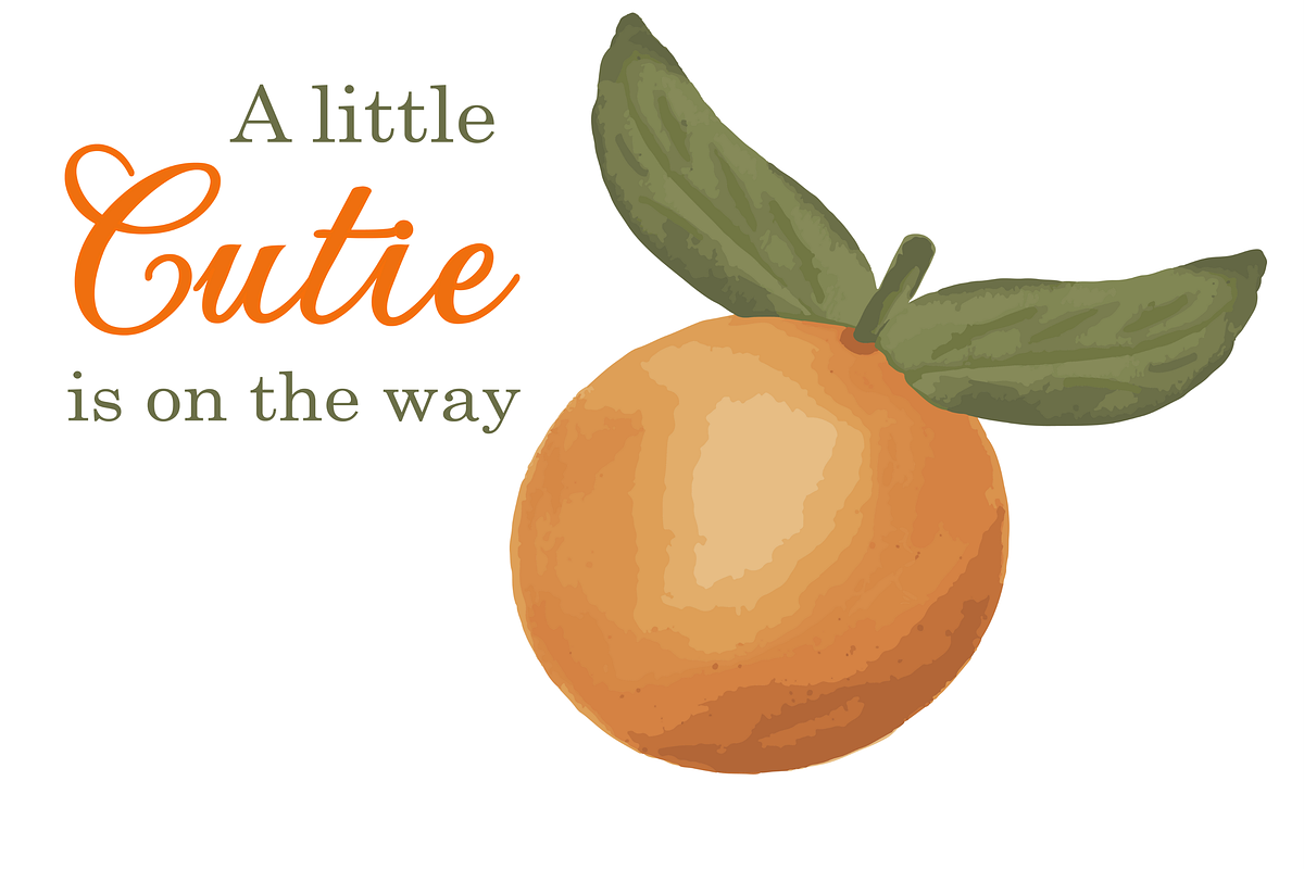 Citrus Orange Baby Shower Party Set, an Invitation Template by Patterndigitpics (Photo 5 of 6)