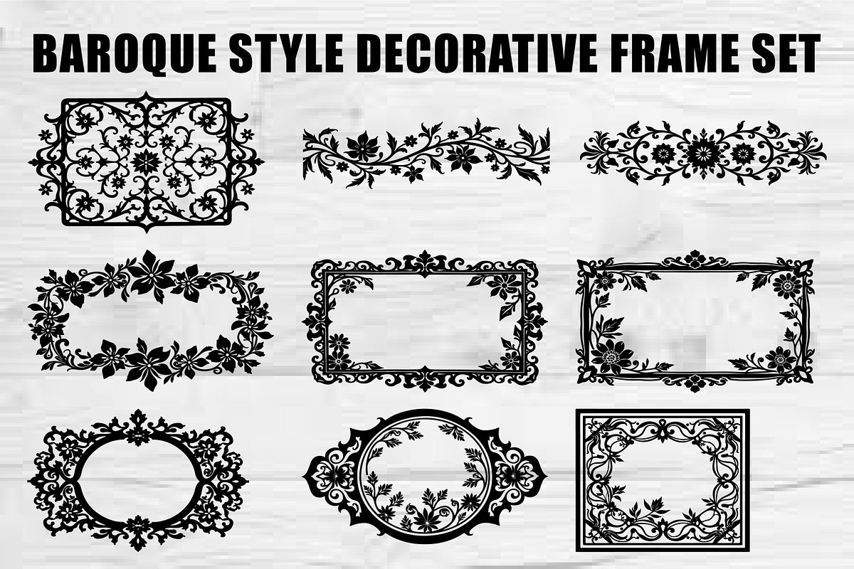 Laser Cut Frames set, an Object Graphic by Creativeshirt | Creative Market