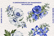 In Blue Anemone Design Set, a Decorative Illustration by Simple Design (Thumbnail 7 of 8)