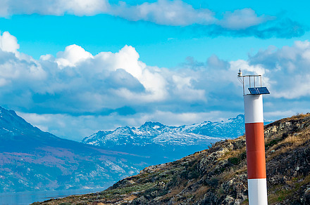 Small lighthouse at island, tierra del fuego, argentina, a Photo by DanFLCreativo