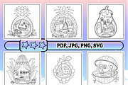 Cozy Home Shaped Coloring Book, an Animal Illustration by Design Zone (Thumbnail 4 of 5)