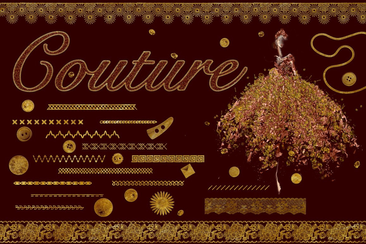 Couture Brushes for Photoshop, a Brush Add-On by FaeryDesign (Photo 1 of 4)