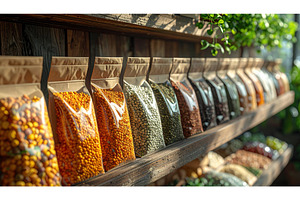 Variety of colorful dry beans peas, a Food & Drink Photo by Igor Tichonow