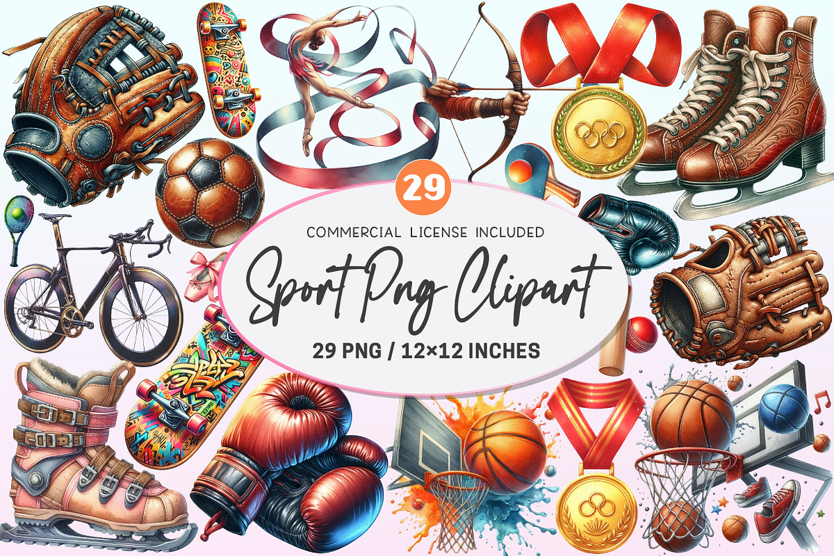 Watercolor Sport Clipart, a Graphic by CitraGraphics (Photo 1 of 4)