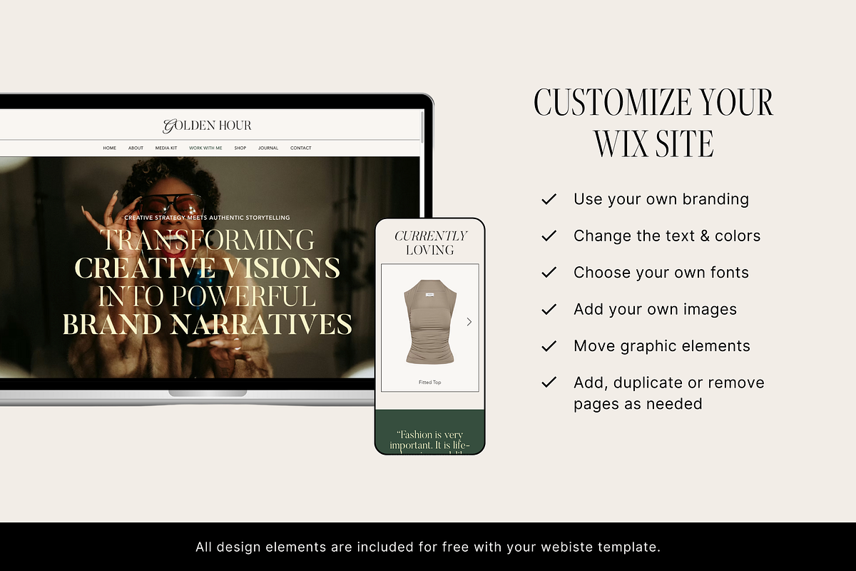 GOLDEN HOUR | Wix Website Template preview 5