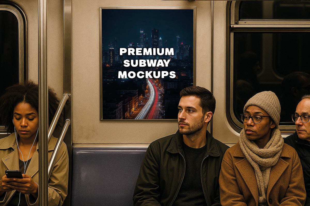 10 PREMIUM SUBWAY MOCKUPS, an Advertising Mockup by Redmixx Design (Photo 5 of 11)