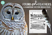 Found Owl Feathers Vector Brush Pack, a Brush Add-On by Charla Makes (Thumbnail 1 of 2)