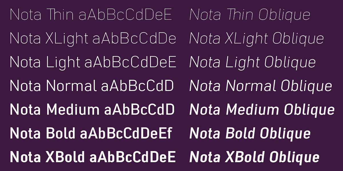 Nota, a Sans Serif Font by Wiescher-Design (Photo 3 of 6)
