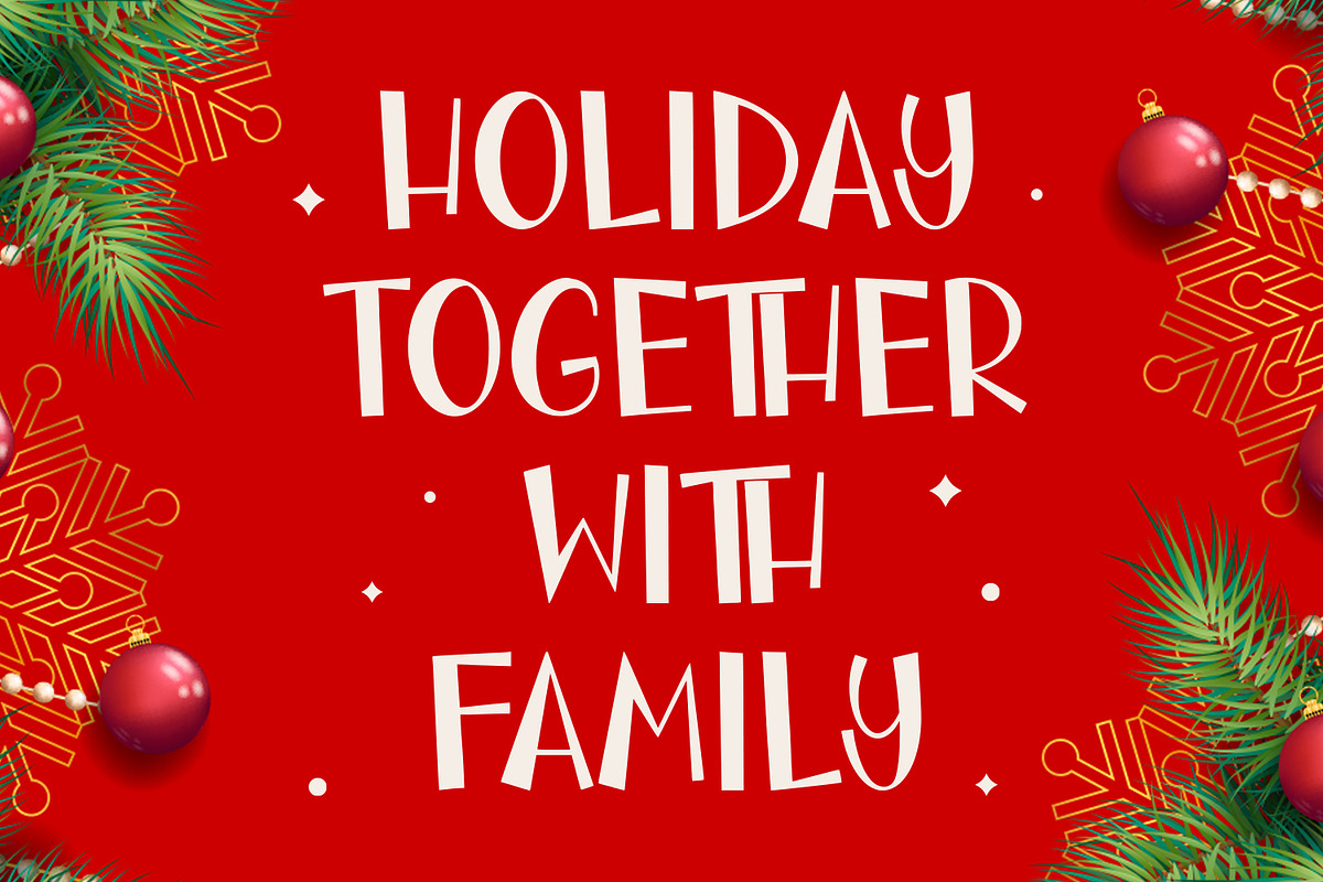 Ooblast Display Font Christmas, a Sans Serif Font by Maulana Creative (Photo 3 of 7)