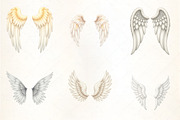 Holiday Angel Wings Clipar, an Illustration by CrexoraLab (Thumbnail 3 of 5)