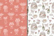 Hand drawn Wedding pattern bundle, a Pattern Graphic by CreativeChristiana (Thumbnail 12 of 14)