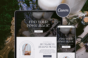 Spiritual Canva Website Template