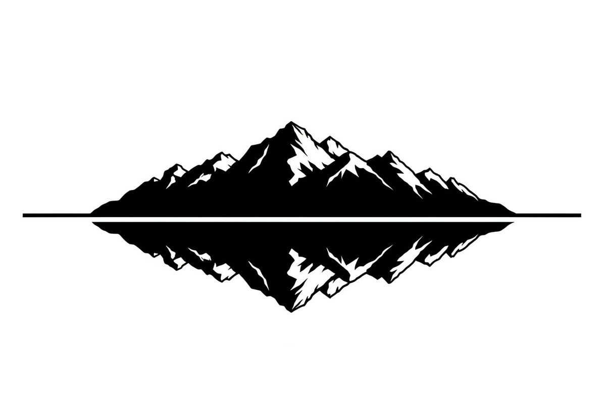 Minimal Mountain Lake Silhouette, a Graphic by hafijul (Photo 14 of 15)