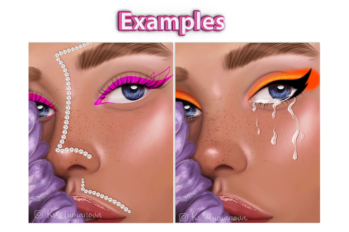 Procreate makeup brushes, a Brush Add-On by KsTumanova (Photo 2 of 4)