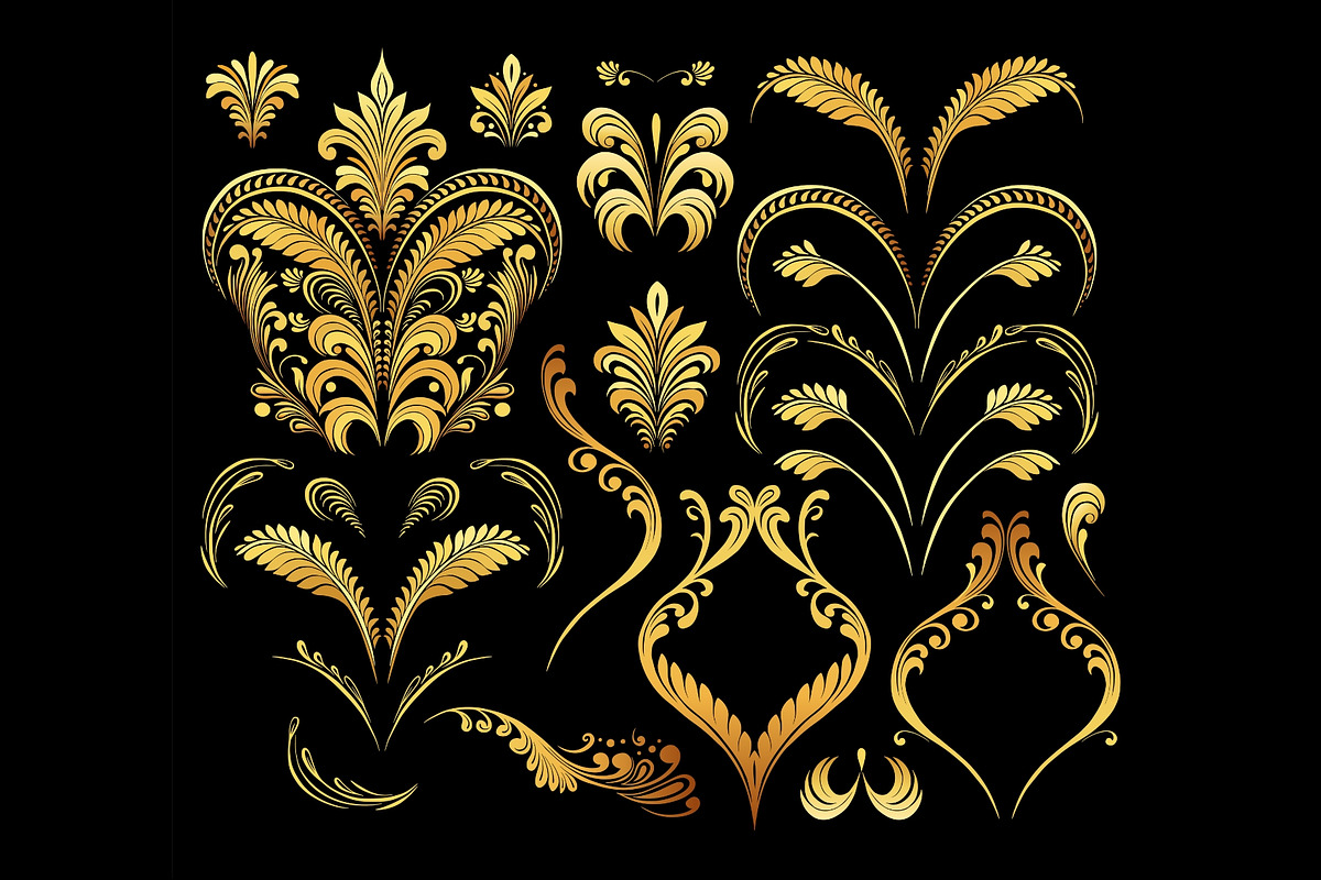Gold Vintage Glamour Flourishes, an Object Graphic by ilonitta (Photo 3 of 7)