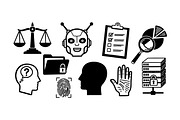 Cybersecurity Icon Vector Set, an Illustration by designvectx (Thumbnail 2 of 3)
