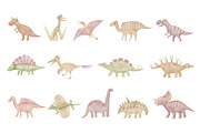Dinosaur Watercolor Clipart, Pattern, an Object Graphic by NinaFedorova (Thumbnail 9 of 10)