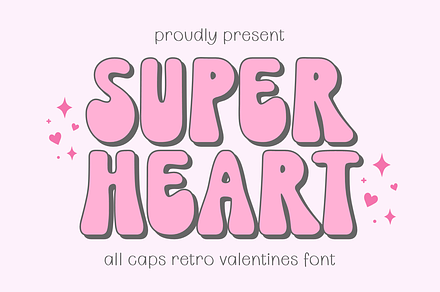 Super Heart - Valentines Font, a Handwritten Font by Keithzo
