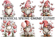 Whimsical Spring Gnome Clipart, an Illustration by OK Design (Thumbnail 2 of 6)