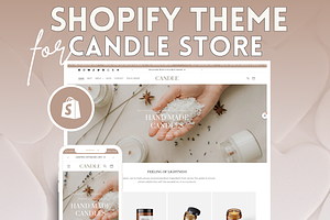 Brown Beige Candle Shopify Theme