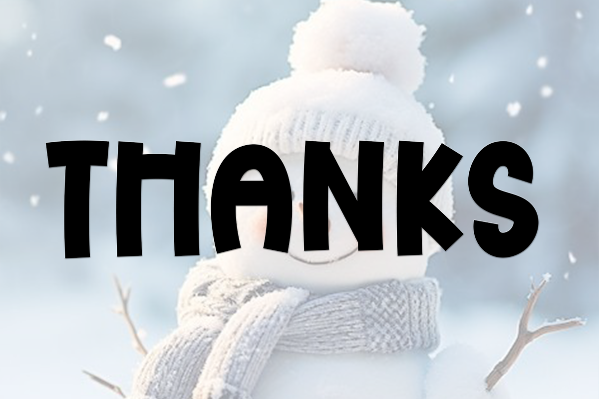 Happy Snowman, a Script Font by FreshTypeINK (Photo 6 of 7)