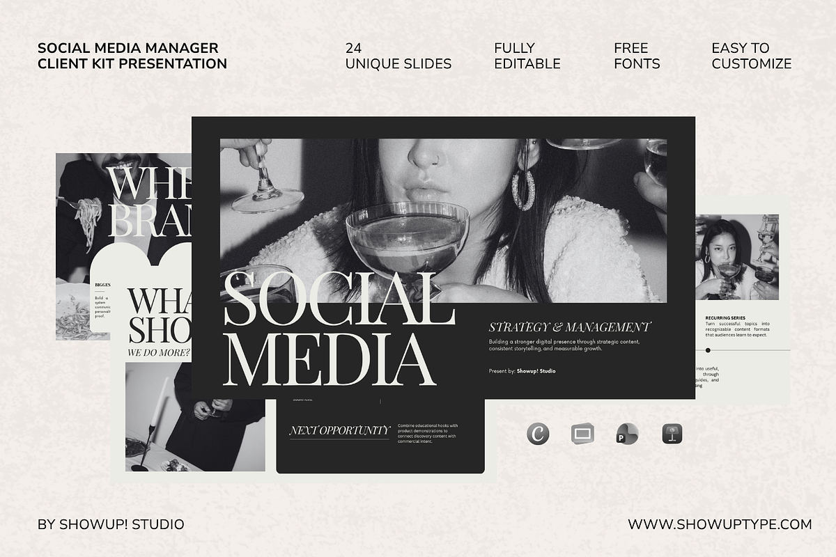 SocialMedia Manager ClientKit Bundle, a Presentation Template by ShowUp! Studio (Photo 1 of 7)