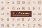 Board Game Icons Art Set, an Outline Icon by Prosymbols (Thumbnail 1 of 7)