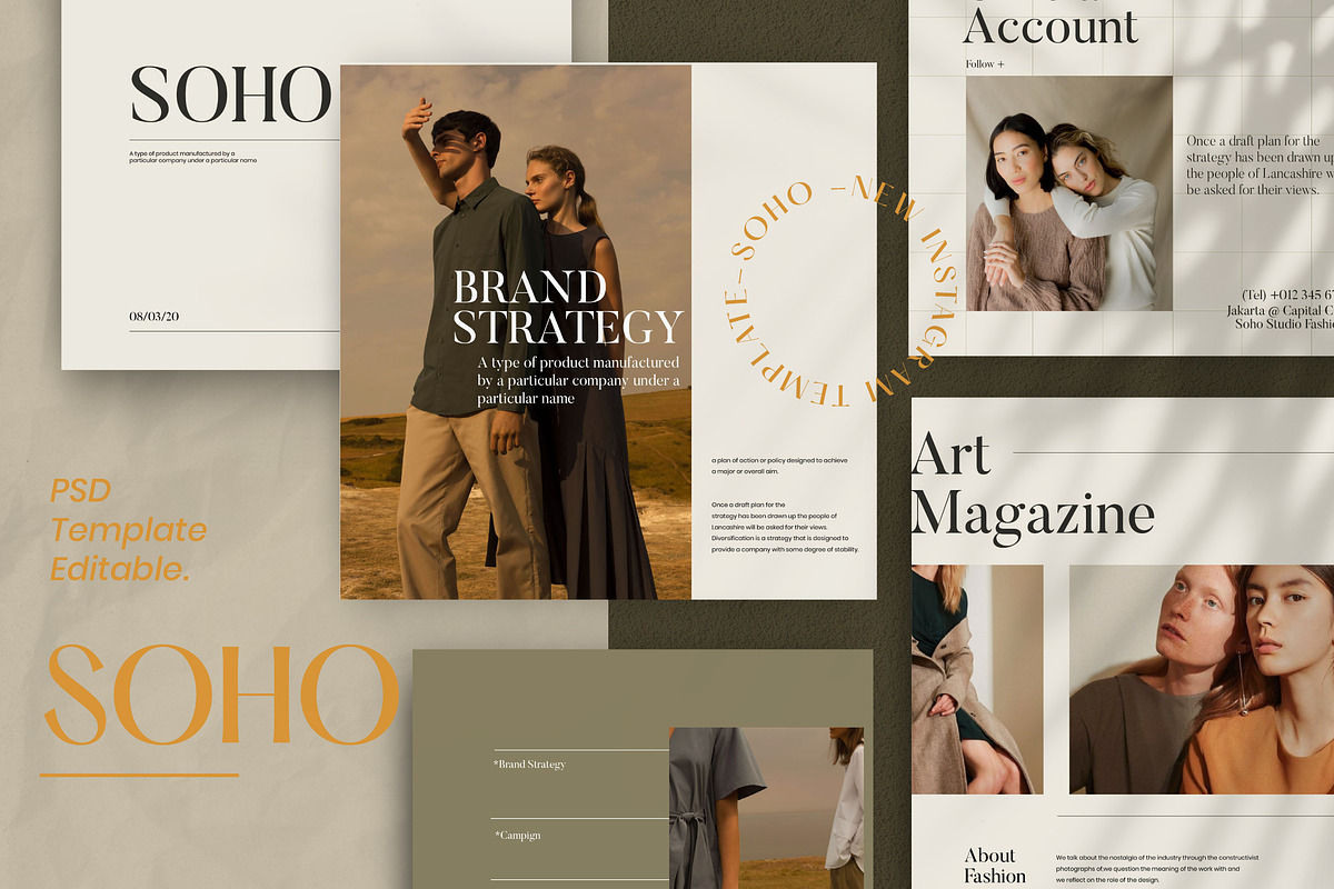 Soho - Branding Instagram Pack, a Social Media Template by Dirtytemp Studio (Photo 5 of 9)