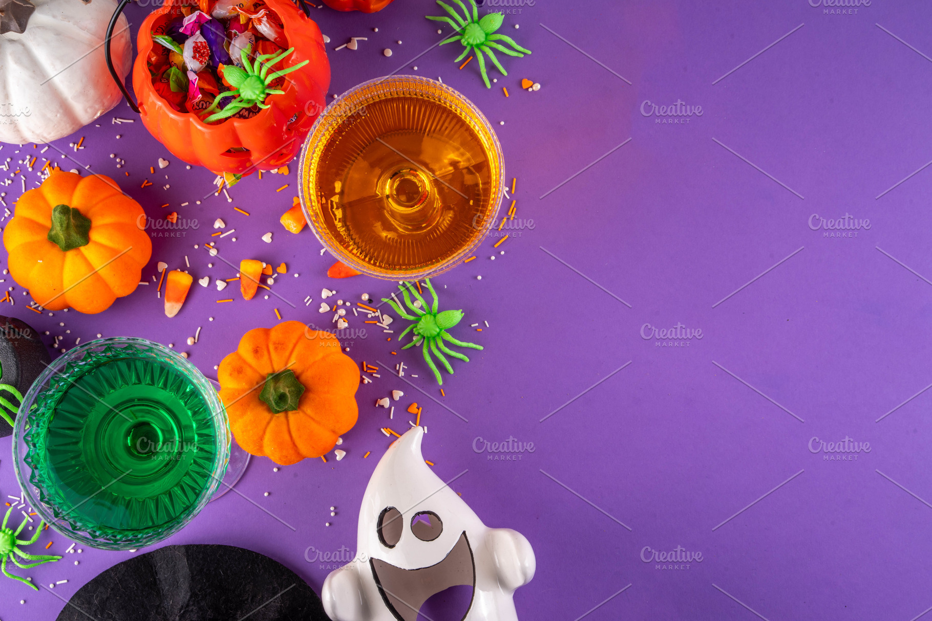 High colored bright Halloween greeting card background, Hallowee, a Holiday Photo by Rimma