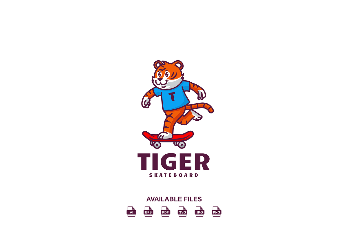Tiger Skateboard Logo, a Design Template by artchiles_design