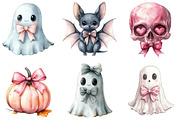 Pink Coquette Bow Halloween Clipart, an Illustration by DreamArtGraphic (Thumbnail 2 of 5)