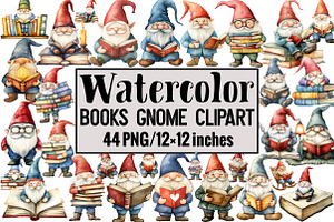 Books Gnome Clipart, an Illustration by Design Market