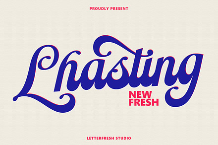Lhasting Retro-Modern Script Font, a Script Font by Letter Fresh
