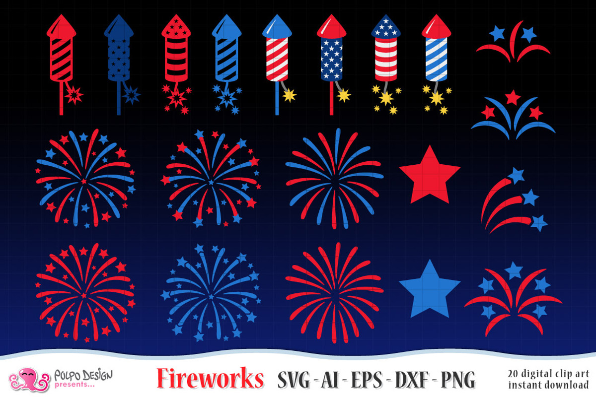 4th of July Fireworks SVG, an Object Graphic by PolpoDesign (Photo 2 of 4)