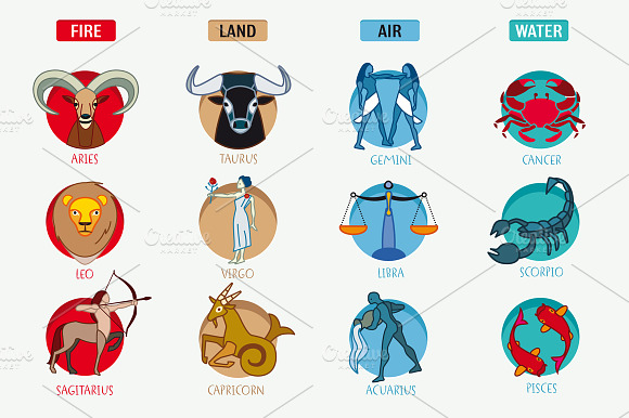 Zodiac Signs Set