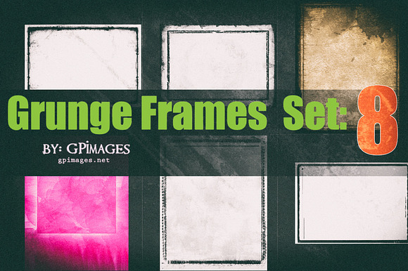 Grunge Textured Retro Style Frames