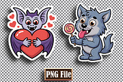 Cute Halloween Stickers Bundle, a Seasonal Illustration by protabsorkar11 (Thumbnail 4 of 6)