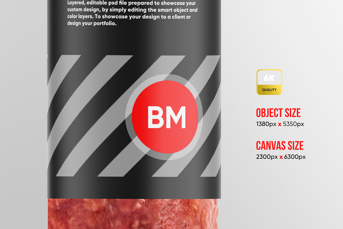 Cervelat Sausage Mockup, a Packaging Mockup by BlackMockup (Photo 3 of 15)