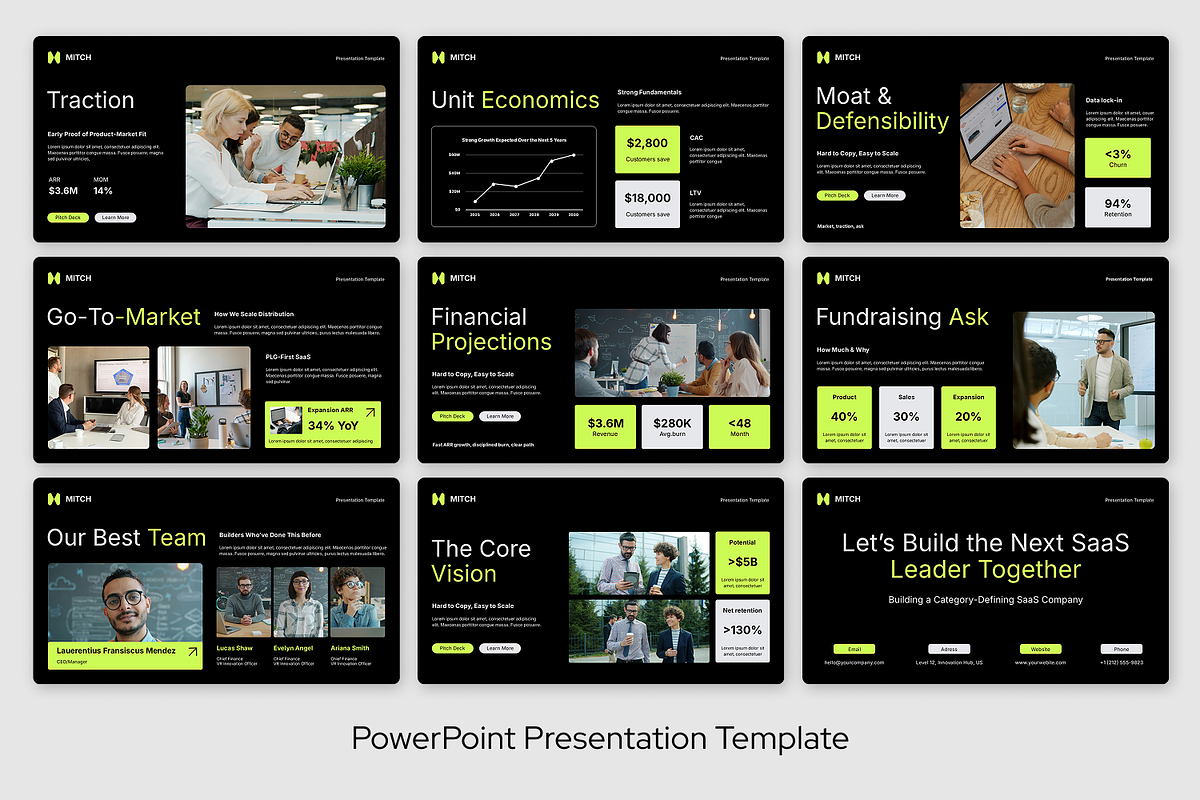 SaaS Fundraising Pitch Deck, a Presentation Template by Sixtemp (Photo 3 of 3)