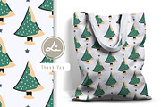 Christmas Snowman and Trees Pattern, a Pattern Graphic by lindoet23 (Thumbnail 3 of 3)