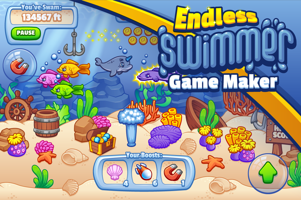 Endless Swimmer Game Maker, a Graphic by Vectricity Designs (Photo 1 of 9)