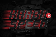 Karbu Speed | Bold Racing Font, a Sans Serif Font by Denustudios (Thumbnail 1 of 12)