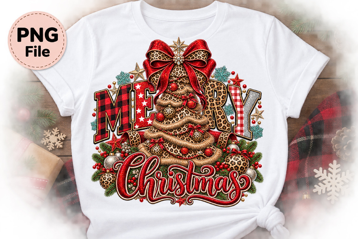 Faux Glitter Christmas Png, a Seasonal Illustration by Watercolor design (Photo 3 of 3)