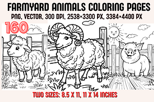 Farmyard Animals Coloring Pages