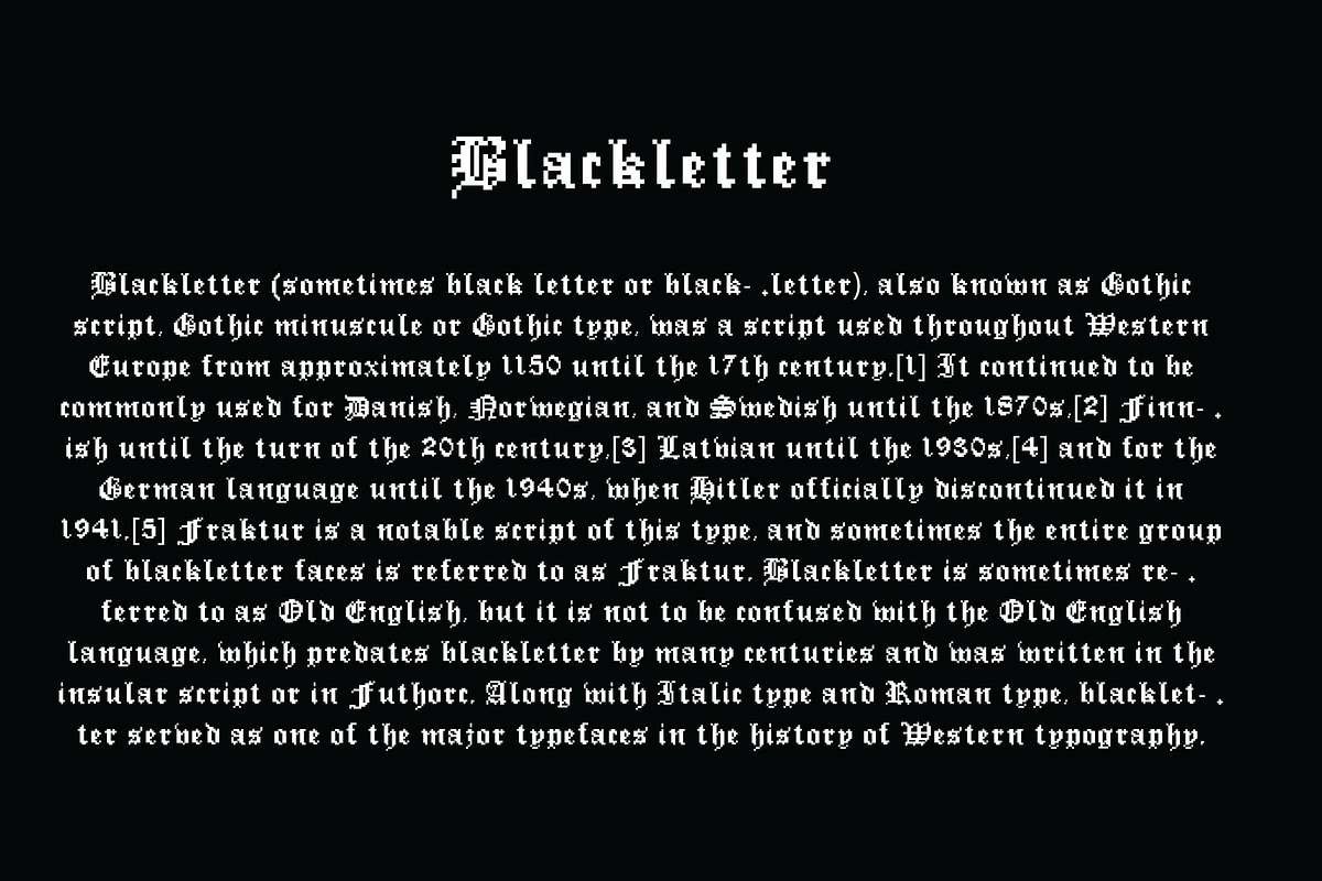 Blackletter Eight, a Blackletter Font by cromatixclassroom (Photo 3 of 6)