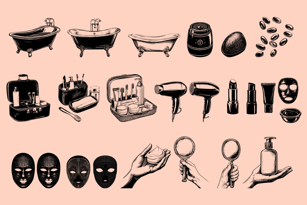 300 Beauty & Cosmetic Illustrations, a Healthcare Illustration by Nocturnal Wolf (Photo 15 of 16)