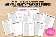Mental Health Trackers Bundle, a Stationery Template by DreamyOverlay (Thumbnail 1 of 8)