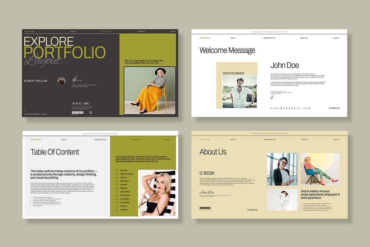 Portfolio Presentation Template, a Presentation Template by MightyDesign (Photo 2 of 8)
