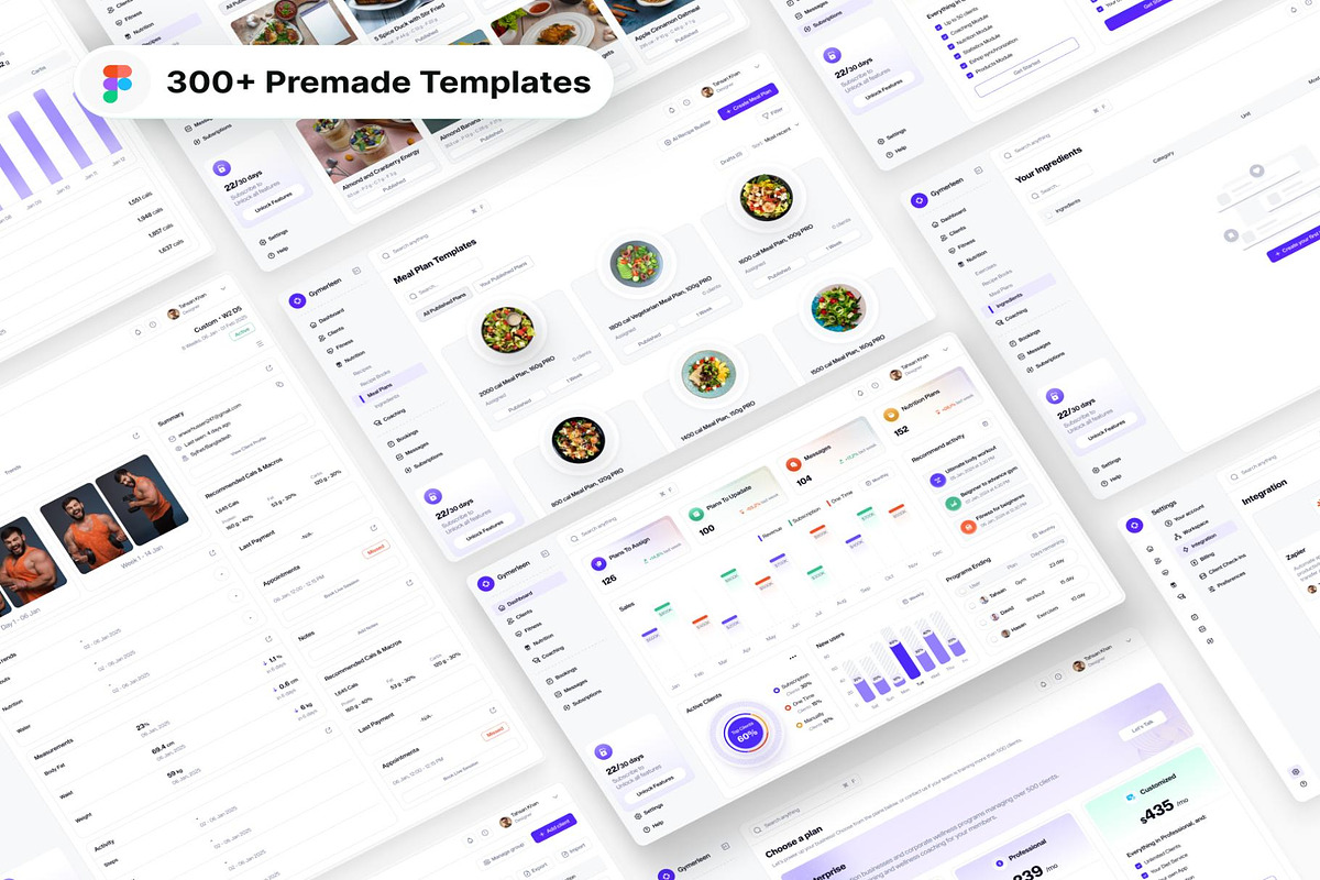 Fitness Management Web App UI Kit, an UI Kit Template by Lumina_ui_ux202 (Photo 7 of 7)