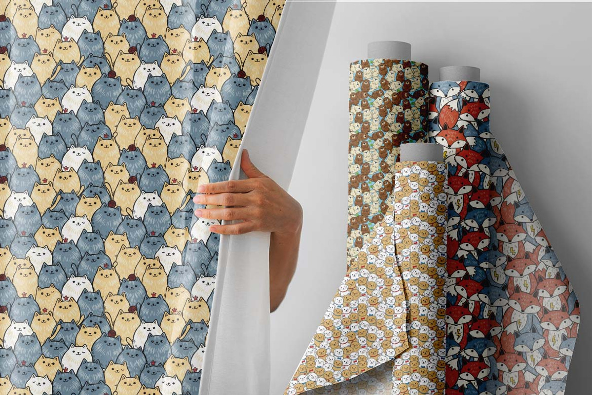 Cute Doodle Animal Bundle Patterns, a Pattern Graphic by one-touch (Photo 6 of 14)